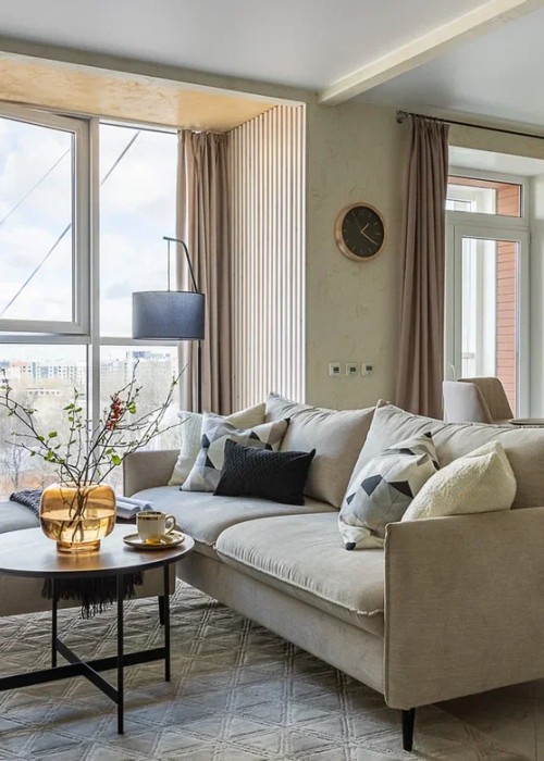 Гостиная с видом на Васильевский остров