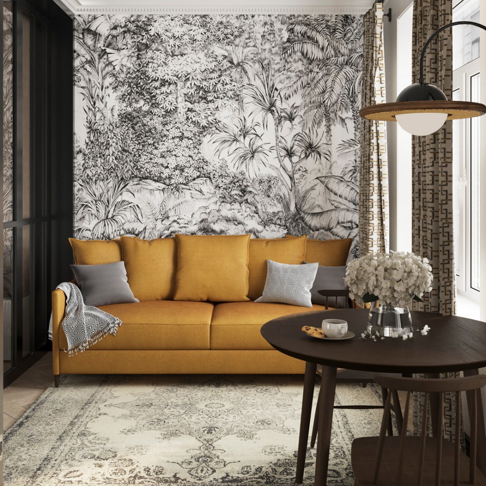 Интерьер с горчичной приправой