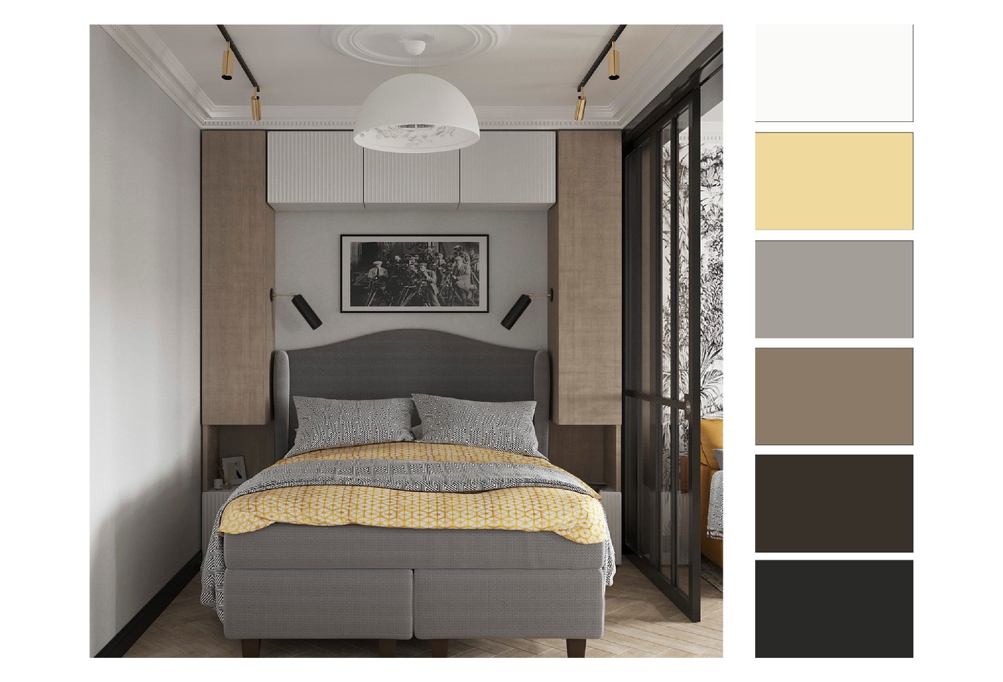 Маленькая спальня в скандинавском стиле